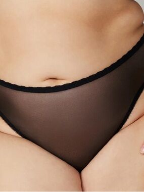 MESH CROTCHLESS HIGH-LEG BIKINI